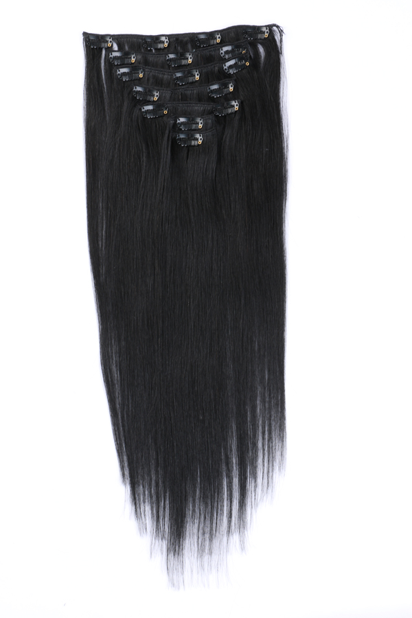 Human remy hair clip in extensions JF007